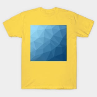 Polygon Geometric Triangles Blue T-Shirt